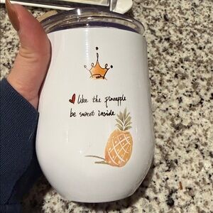 White Pineapple Insulated Tumbler